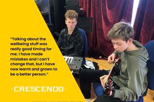 Student Playing Music For Wellbeing